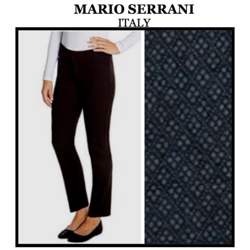Mario Serrani Italy Comfort Stretch Slim Fit Cropped Dress Pants, Sz 12